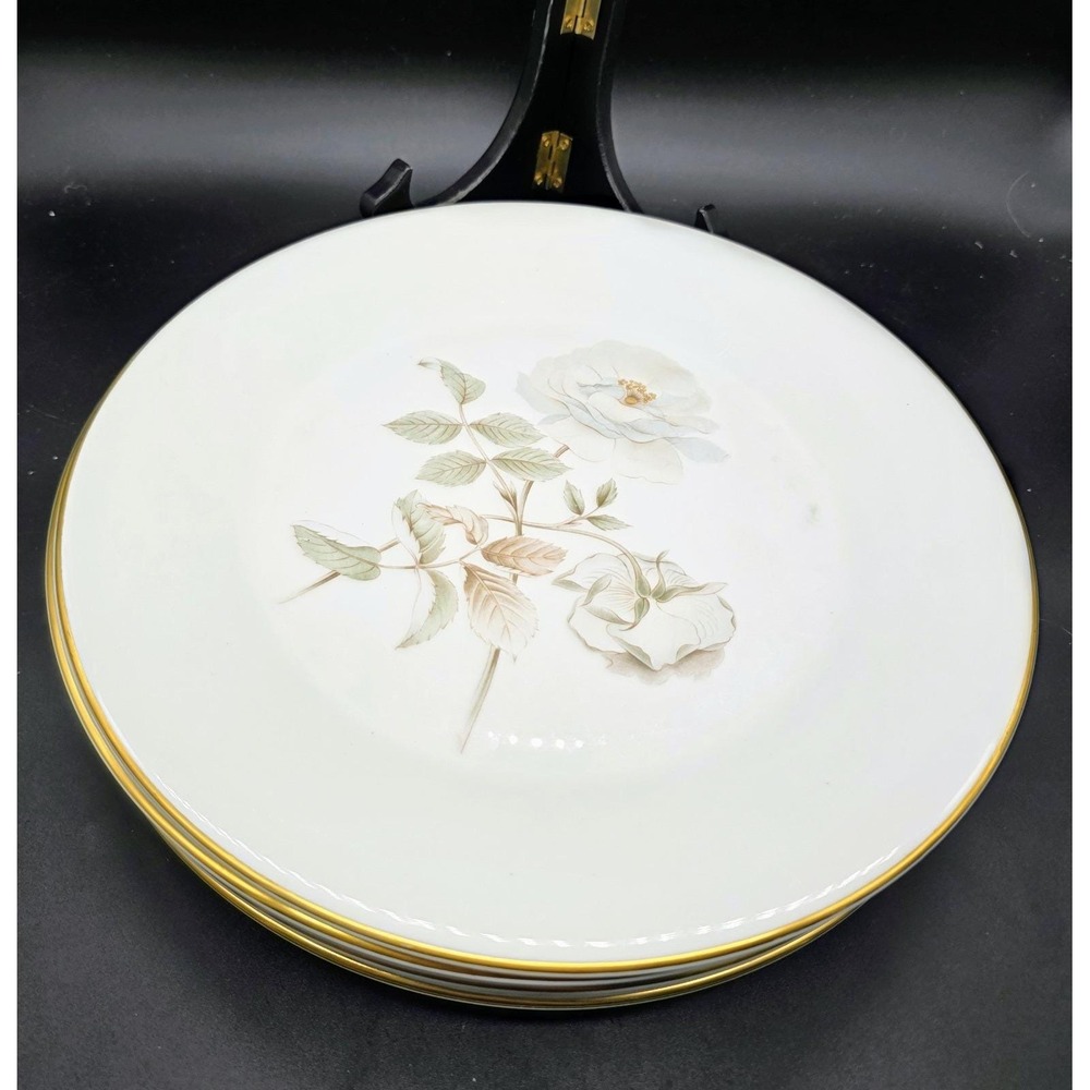 Set/6‎ Vintage Royal Doulton Yorkshire Rose 10.5" Dinner Plate Floral Flower